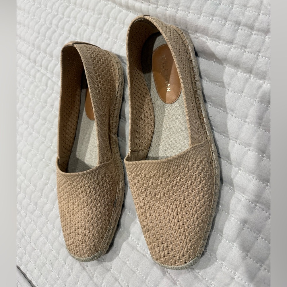 Cole Haan Beige Knit Espadrille Loafers – Women’s Size 10